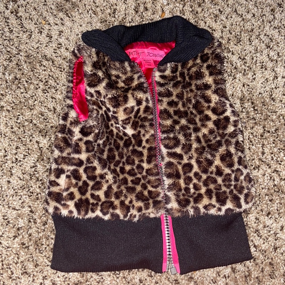 BETSEY JOHNSON Leopard Print Vest SIZE: 12M